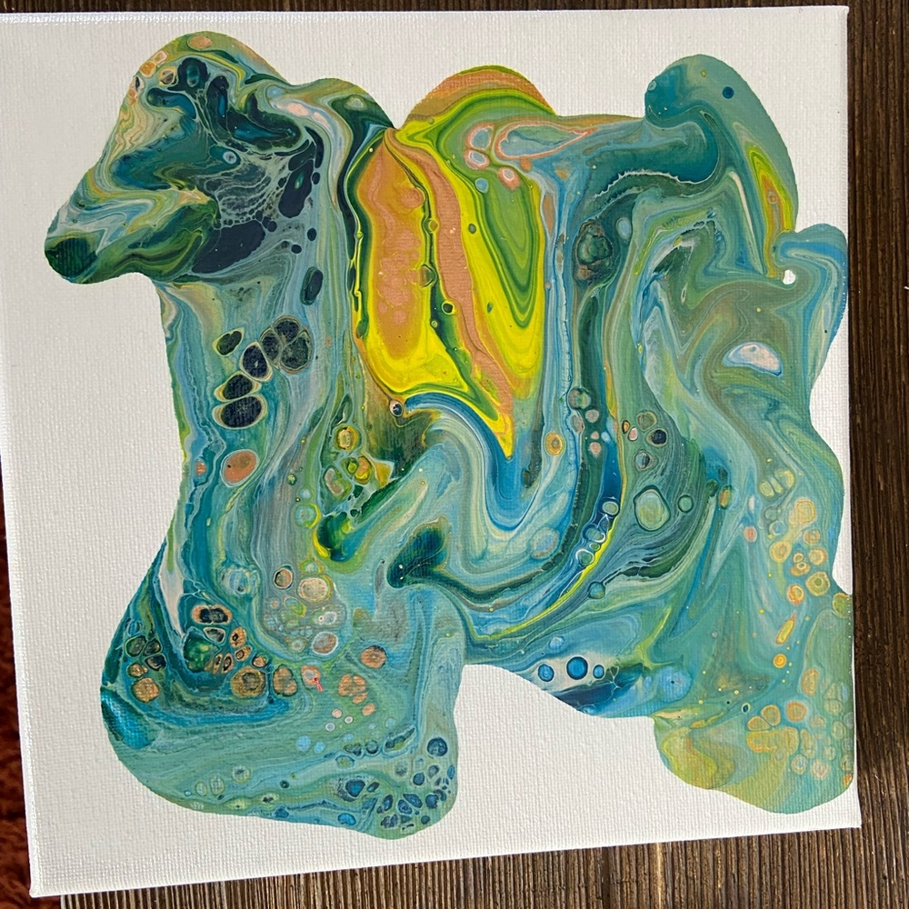 Hand crafted abstract canvas art painting